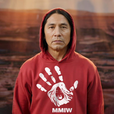 MMIW I Wear Red , No More Stolen Sisters Sweat Shirts White Hand Unisex T-Shirt/Hoodie/Sweatshirt