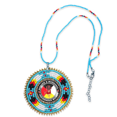 SALE 50% OFF - MMIW Handmade Beaded Wire Necklace Pendant For Women With Native American Style