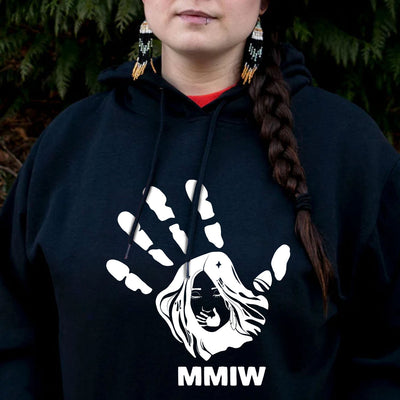 MMIW I Wear Red , No More Stolen Sisters Sweat Shirts White Hand Unisex T-Shirt/Hoodie/Sweatshirt