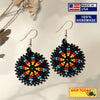 SALE 50% OFF - Cute Round Black Beaded Handmade Earrings For Women