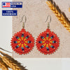 SALE 50% OFF - Cute Round Red Beaded Handmade Earrings For Women