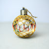 Gold Sparkly Handmade Beaded Ornament with Luminous Lights - Holiday Decor & Gifts