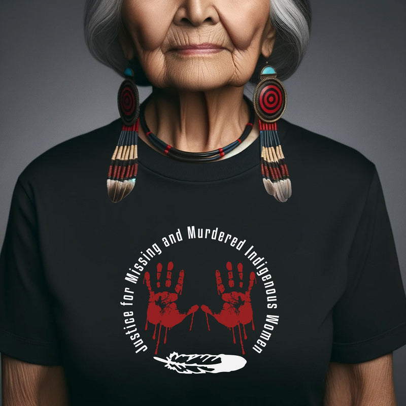 MMIW Awareness Justice For MMIW Red Hands Unisex T-Shirt/Hoodie/Sweatshirt