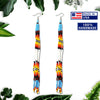 SALE 50% OFF - Multi-Color Long Beaded Handmade Earrings For Women