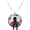 SALE 50% OFF - Indigenous Women Handmade Beaded Patch Necklace Pendant