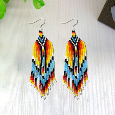 SALE 50% OFF - Multi-Color Hook Beaded Handmade Earrings For Women