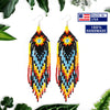 SALE 50% OFF - Black Star Sun Beaded Handmade Earrings For Women