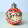 Red Sparkly Handmade Beaded Ornament with Luminous Lights Premium - Holiday Decor & Gifts