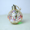 Silver Sparkly Handmade Beaded Ornament with Luminous Lights - Holiday Decor & Gifts