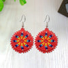 SALE 50% OFF - Cute Round Red Beaded Handmade Earrings For Women