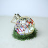 Silver Sparkly Handmade Beaded Ornament with Luminous Lights - Holiday Decor & Gifts