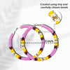 SALE 50% OFF - 3 inch Hoop Round Pattern Beaded Handmade Earrings For Women