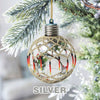 Silver Sparkly Handmade Beaded Ornament with Luminous Lights - Holiday Decor & Gifts