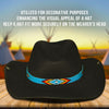 SALE 50% OFF - Turquoise Blue Red Black man’s Symbol Beadwork Cowboy Hat Band Waist Belt IBL