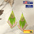 SALE 50% OFF -  Olive Green Seed Beaded Handmade Earrings For Women