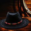 SALE 50% OFF - Handmade beaded Black Orange Red loom Cowboy style Hatband IBL