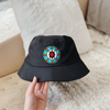 SALE 50% OFF - Blue Turtle Beaded Unisex Cotton Bucket Hat with Native American