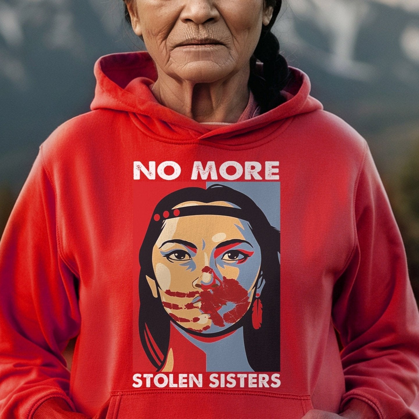 MMIW No More Stolen Sisters Red Hand Unisex Hoodie/Sweatshirt/T-Shirt 019