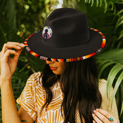 SALE 50% OFF - Indigenous Women  Fedora Hatband for Men Women Beaded Brim with Native American Style