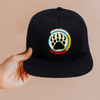 SALE 50% OFF- Bear Paw Handmade Beaded  Snapback With Patch Cotton Cap Unisex Native American Style