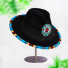 SALE 50% OFF - Blue Turtle Feather Fedora Hatband for Men Women Beaded Brim with Native American Style