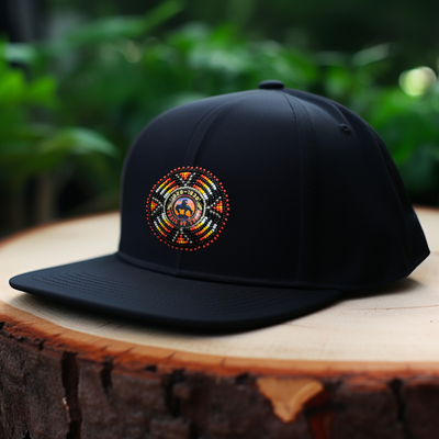 SALE 50% OFF - Trail of Tears Beaded Sunburst Beaded Snapback With Patch Cotton Cap Unisex Native American Style