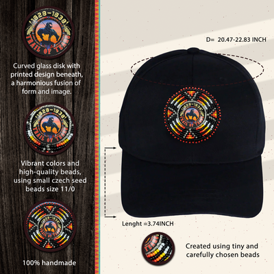 SALE 50% OFF - Trail of Tears Baseball Cap With Patch Cotton Unisex Native American Style