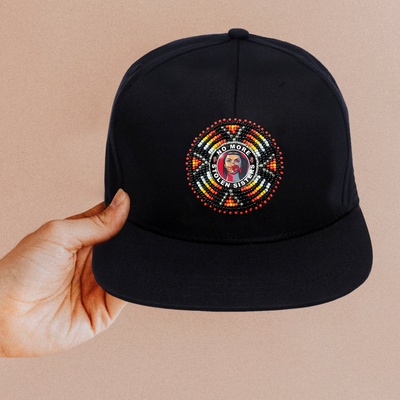 SALE 50% OFF - No More Stolen Sister Beaded Snapback With Patch Cotton Cap Unisex Native American Style