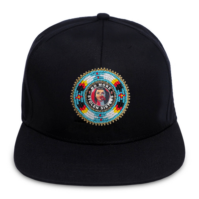 SALE 50% OFF - No More Stolen Sister Beaded Snapback With Patch Cotton Cap Unisex Native American Style