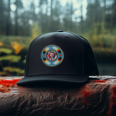 SALE 50% OFF - No More Stolen Sister Beaded Snapback With Patch Cotton Cap Unisex Native American Style