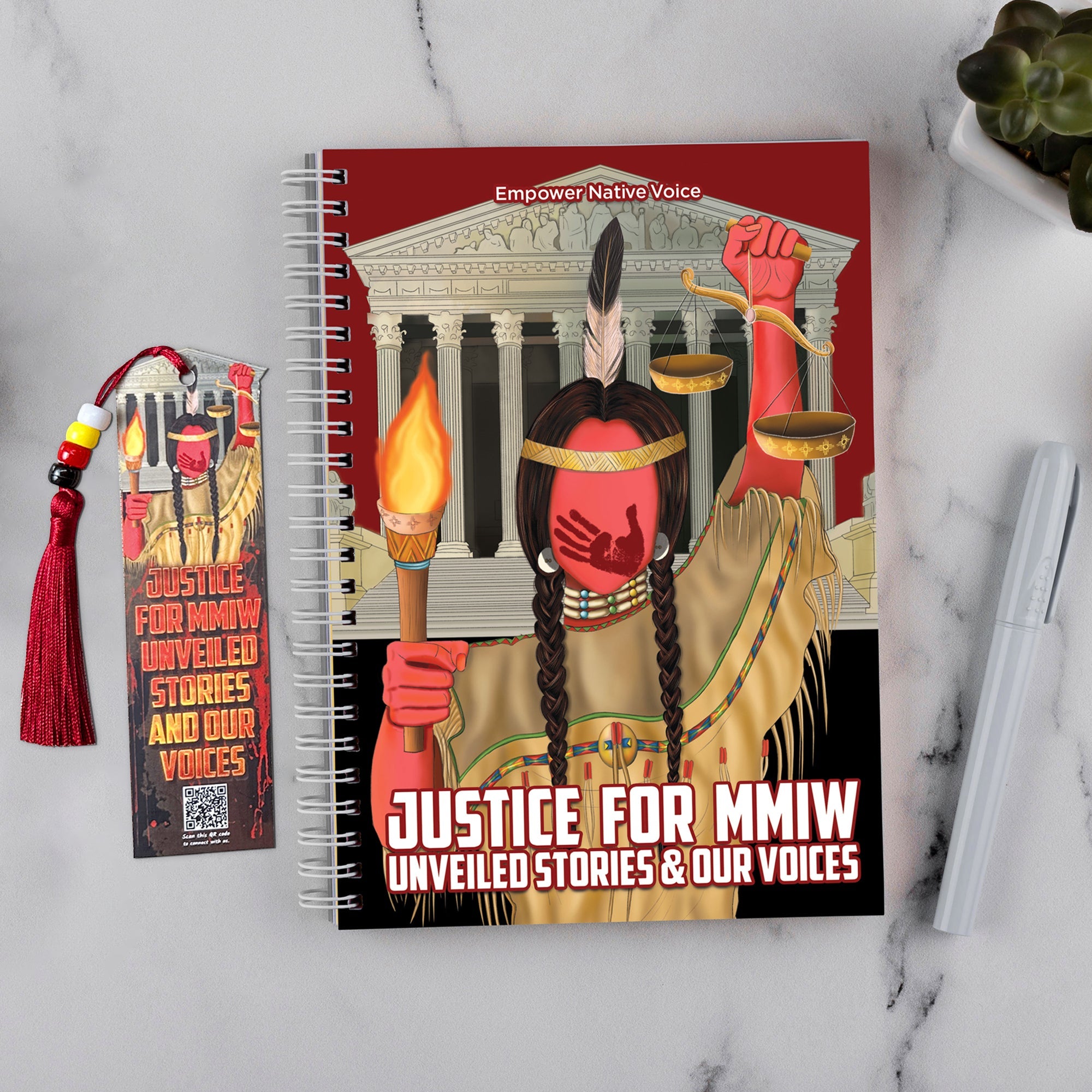 Premium Handmade Takenote: Justice for MMIW - Unveiled Stories & Our Voices + Free Bookmark Gift