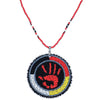 SALE 50% OFF - MMIW Handprint Handmade Beaded Patch Necklace Pendant