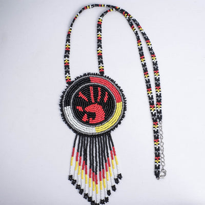 SALE 50% OFF - MMIW Handprint Beaded Handmade Choker Necklace Premium For Women Native American Style