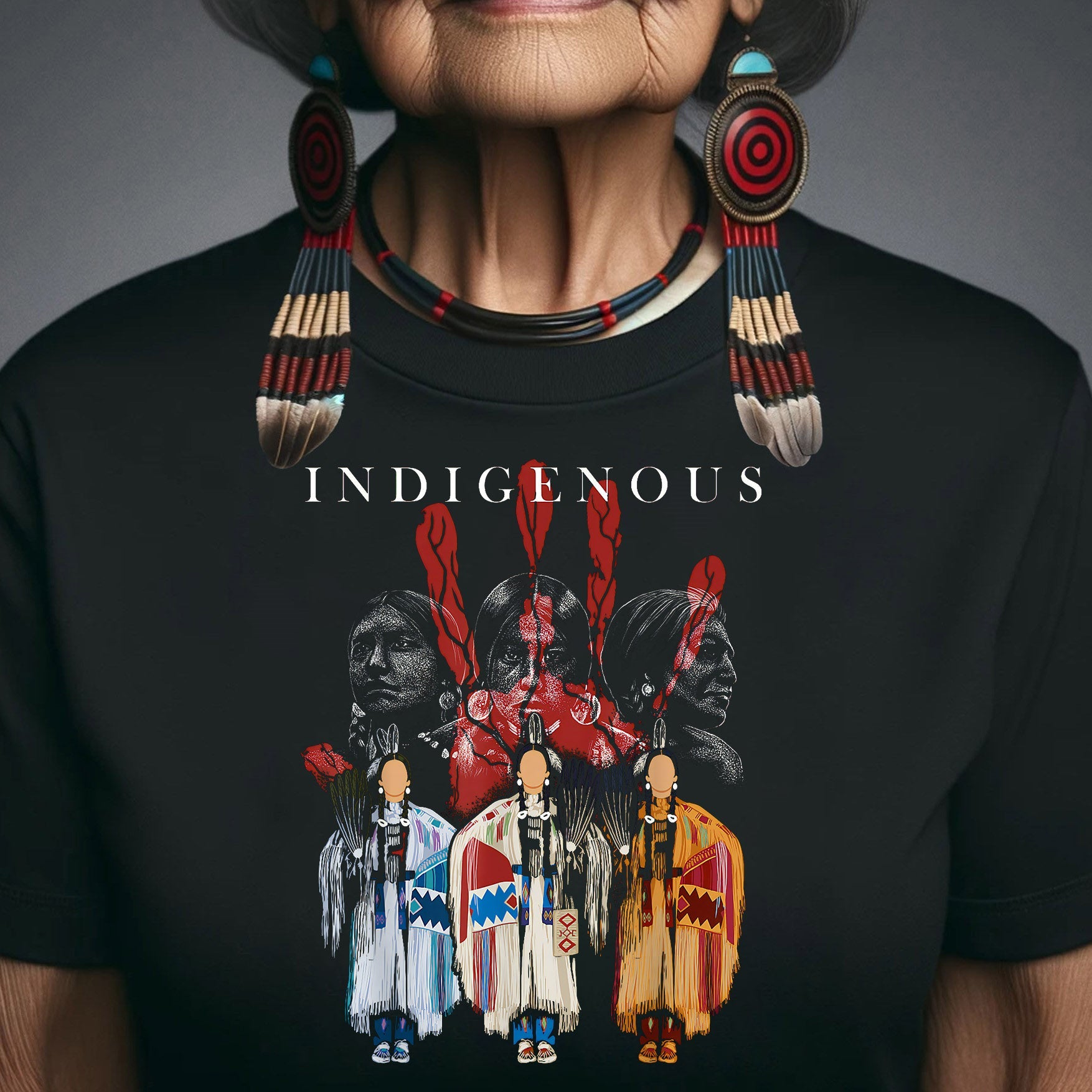 MMIW Native American Indigenous Red Hand Indian Blood Themed Unisex T-Shirt/Hoodie/Sweatshirt