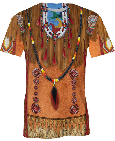 Tassels Style Native American All Over Printed Shirt WCS