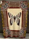 Native American Butterfly Symbols Fleece Blanket WCS