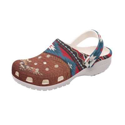 Fleece Unisex Pattern Clog Shoes For Women and Men Native American Style