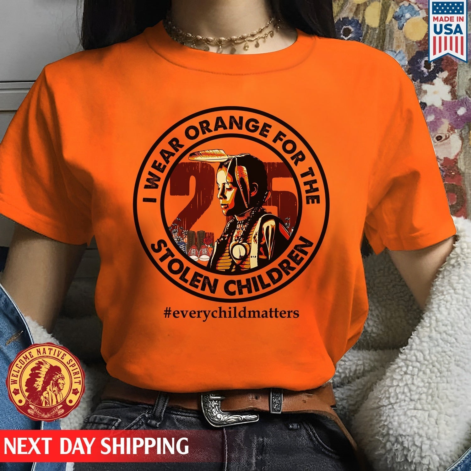 Every Child Matters I Wear Orange For The 215 Stolen Children Circle For Orange Day Unisex T-Shirt/Hoodie/Sweatshirt