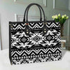 Black Pattern Native Leather Bag WCS