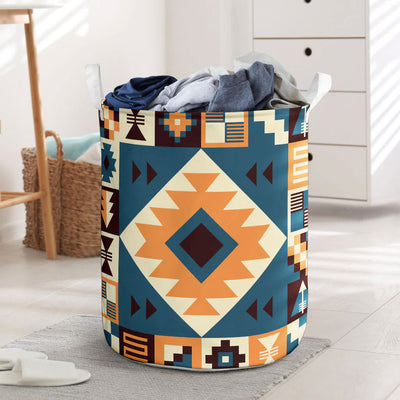 Navy Arrow Pattern Laundry Basket WCS