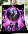 Purple Wolf Dream Fleece Blanket WCS