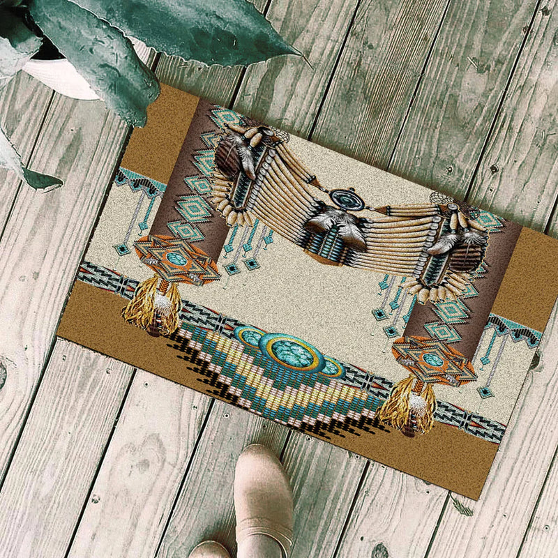 Brown Pattern Breastplate Native Doormat