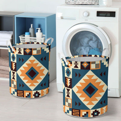 Navy Arrow Pattern Laundry Basket WCS