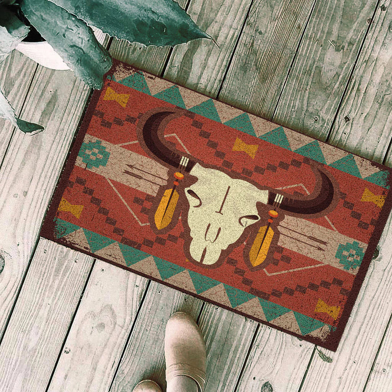 Bison Skull Native Doormat