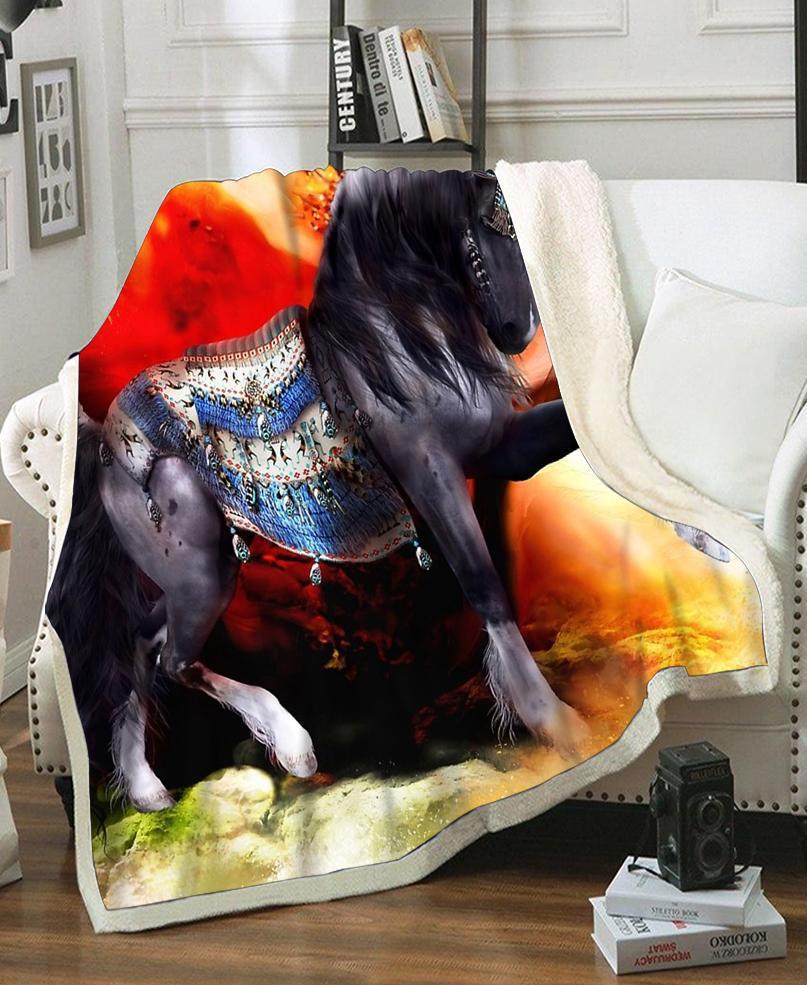 Horse Fleece Blanket WCS