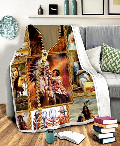 Indigenous Family Fleece Blanket WCS