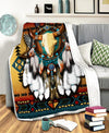 Native Bull Patterns Fleece Blanket WCS