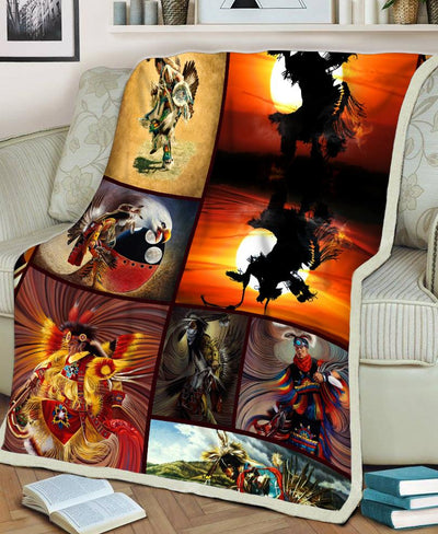 Native Dancer Fleece Blanket WCS