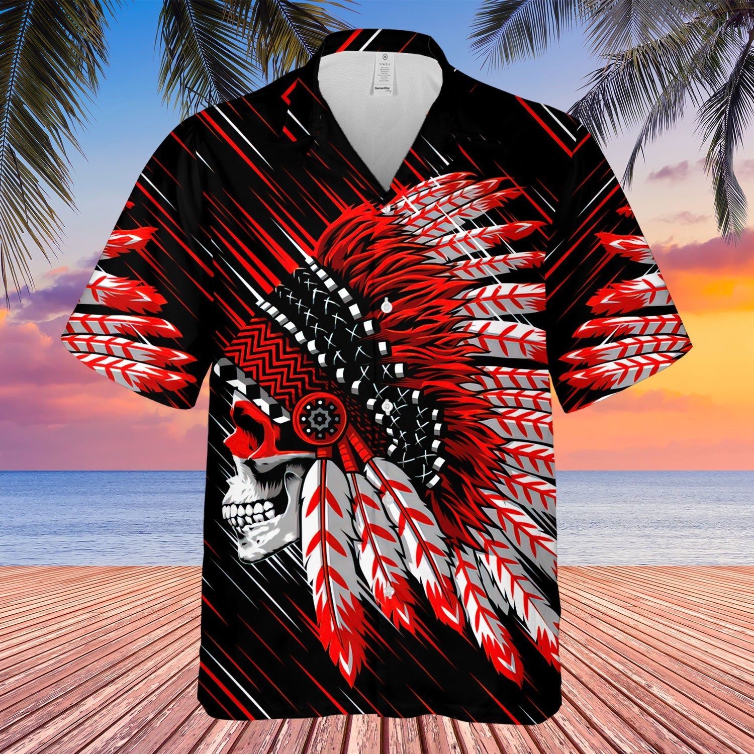 Red Headdress Hawaiian Shirt WCS