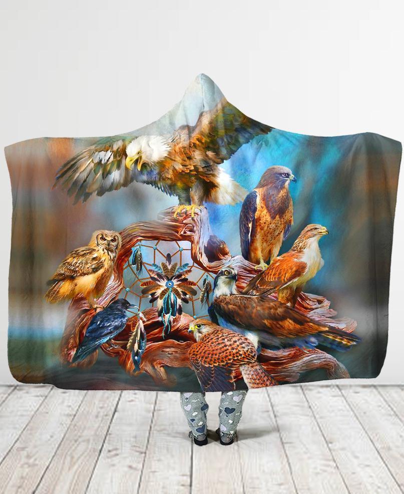 Spirit Birds Hooded Blanket WCS